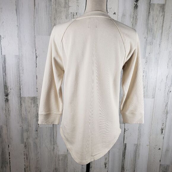 Lucky Lotus Crochet Quilt Front Sweatshirt Sz S - Picture 3 of 5